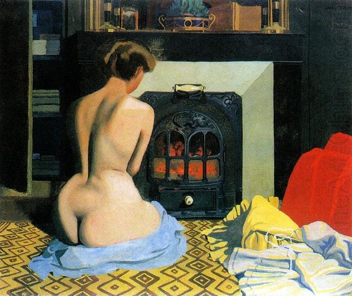 Felix  Vallotton Naked Woman Before Salamander Stove china oil painting image